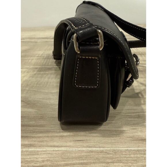 VTG Y2K Coach Leatherware Bleecker Double Buckle Crossbody Black Leather Bag - Picture 6 of 16